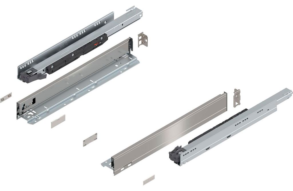 BLUM LEGRABOX pure SET Höhe N, BLUMOTION S, 70kg, NL 500, Edelstahl