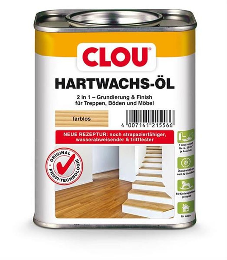 Clou tvrdý voskový olej bezfarebný 750ml Obrázok produktu