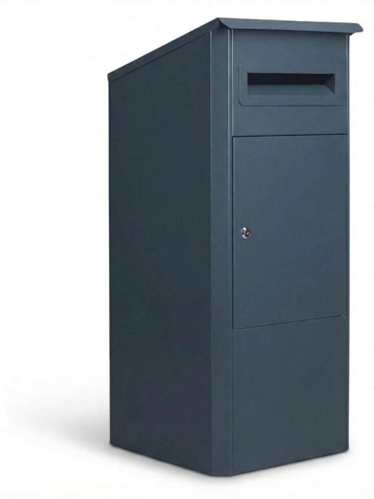 PakketPanda Multi Topbox - XXL-Paketbriefkasten mit Briefkasten - Graphitblau