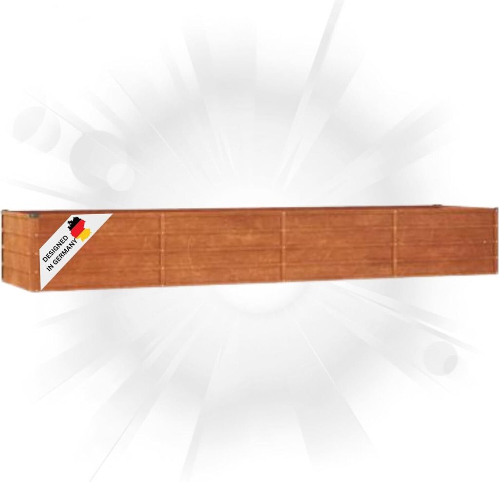DELUKE® Hochbeet aus Cortenstahl ISAK | unten offen | Produktbild 