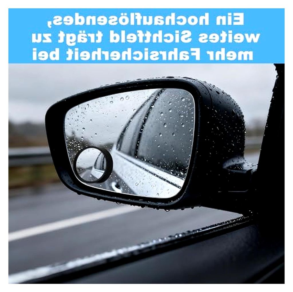 4 Stück Toter Winkel Spiegel Auto Einstellbar HD Konvexe Linse Rahmenlos für Bessere Passend für Auto Spiegel Autospiegel, Universell als Weitwi...
