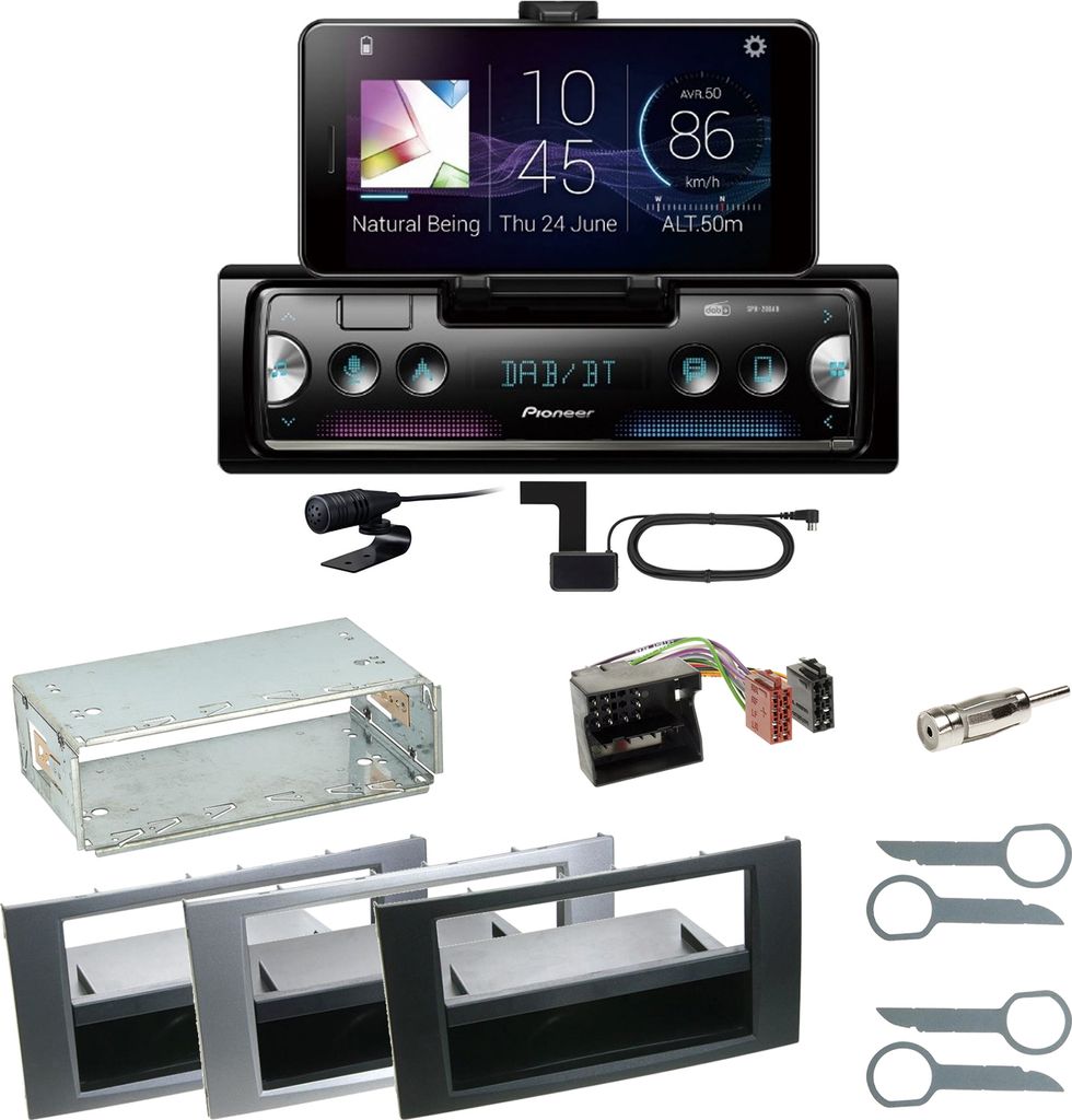 Pioneer SPH-20DAB DAB+ FLAC USB MP3 Einbauset für Ford Kuga Fusion Galaxy S-Max