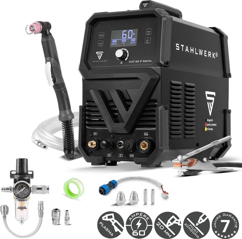 STAHLWERK Plasmaschneider CUT 60 P Digital 60 A 20 mm Schnitttiefe THC