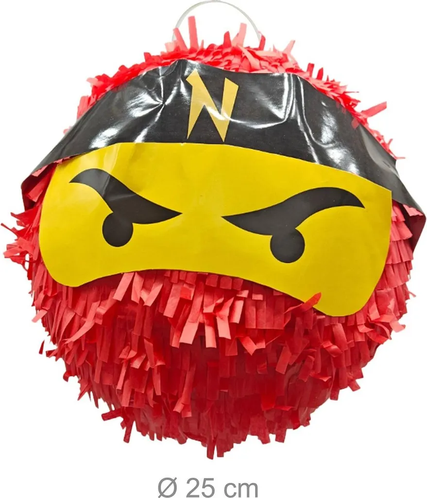 Piñata d'Anniversaire Ninja Noir avec Accessoires de Jeu pour Garçon - 3