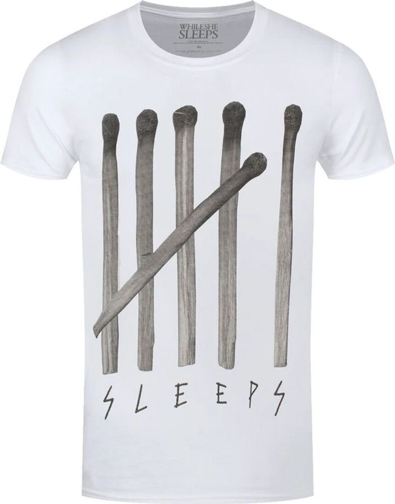 While She Sleeps - T-Shirt für Herren/Damen Uni RO7398 (M) (Weiß)