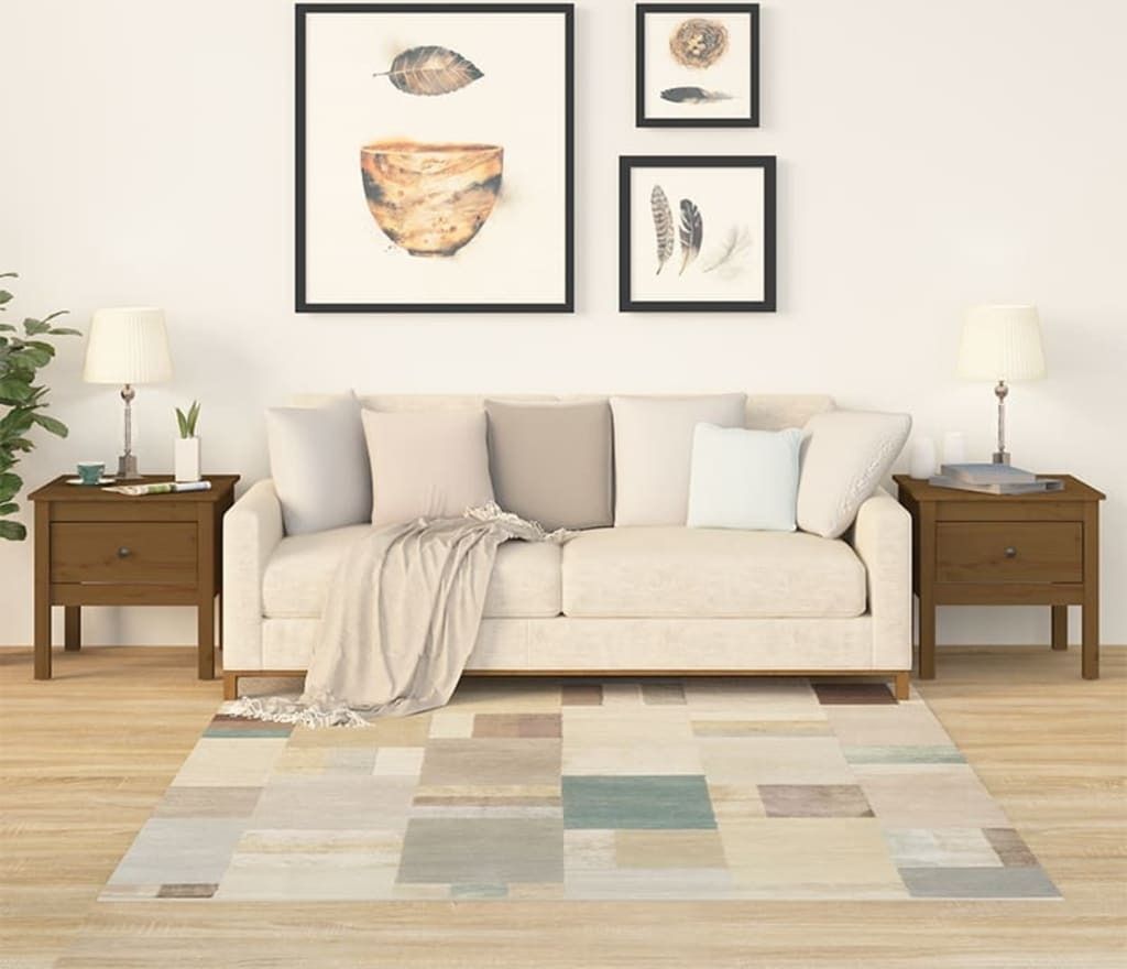 "im Sonderangebot"Beistelltisch - modernes Design - Flurtisch/Wohnzimmertisch -e 2 Stk. Honigbraun 50x50x49cm Massivholz Kiefer Promotion771456 - K...