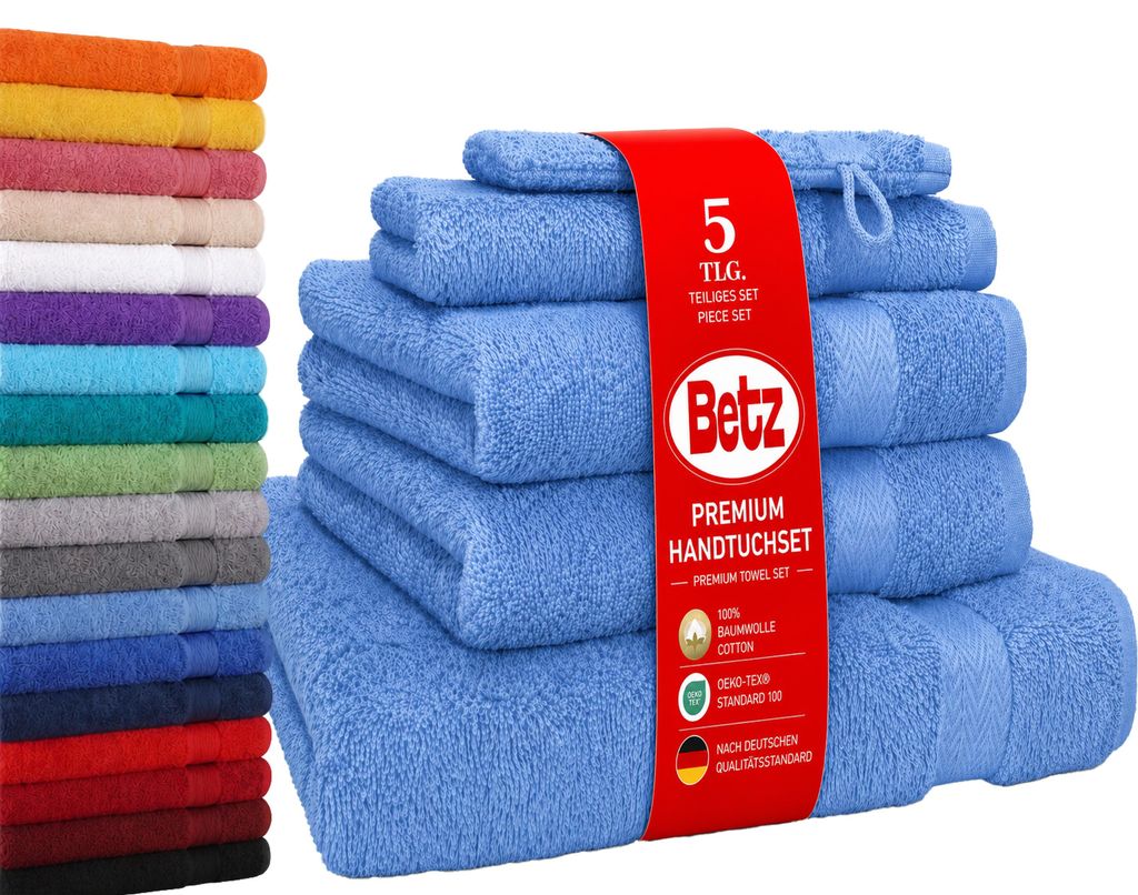 Betz 5-tlg. Handtuch-Set PREMIUM 1 Duschtuch 2 Handtücher 1 Produktbild 