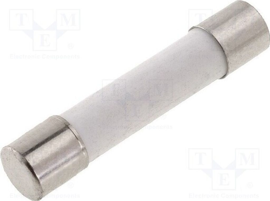 1x Sicherung: Schmelz 10A 500VAC super schnell 6,3x32mm Messing 632.127 Superflin