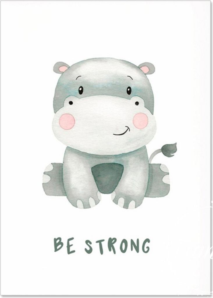 TPFLiving Kunstdruck LW-1324 (OHNE RAHMEN) Poster - Leinwand - Wandbild - Hochauflösender Giclée-Druck, langlebig und hochwertig - Bunte Tiere, E...