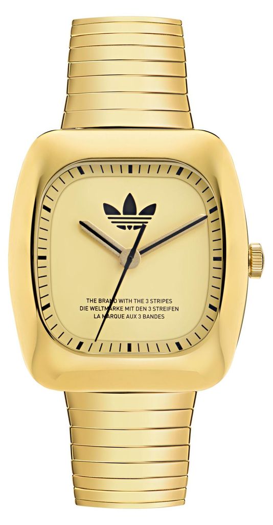 Adidas Uni Uhr RETRO WAVE ONE Edelstahl gold AOSY24024 Produktbild 
