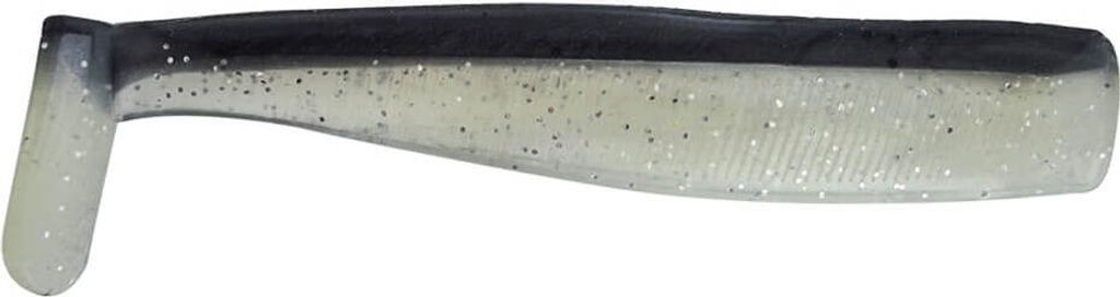 Jenzi Gummifisch Hammer Tail Shad schwarz grau 15cm