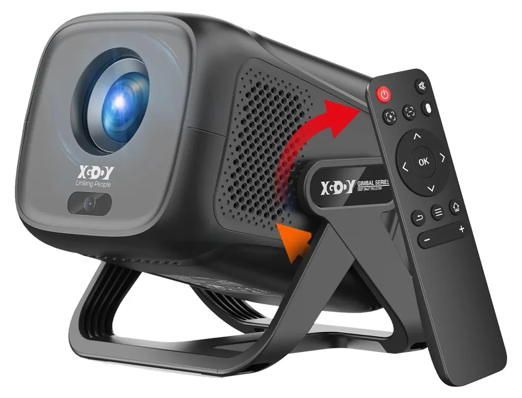 Projecteur 4K Gimbal A5 18000 Lumens avec Rotation Libre et Image Fluide