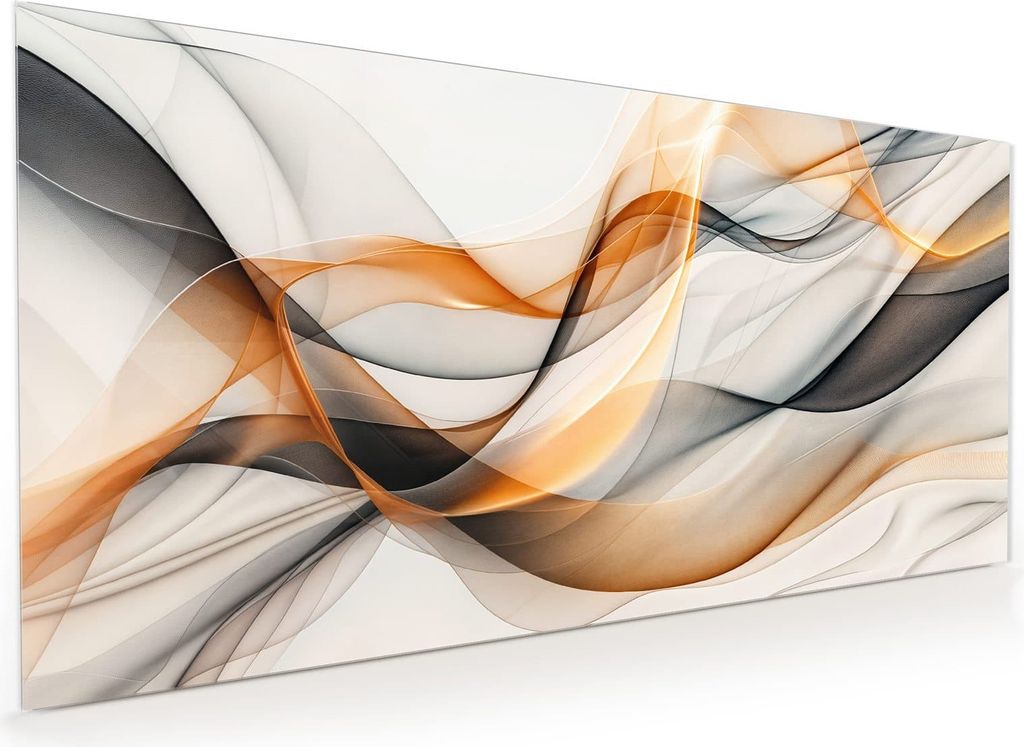 Küchenrückwand Spritzschutz Glas mit Motiv Schwebende Wellen 40 x 40 cm