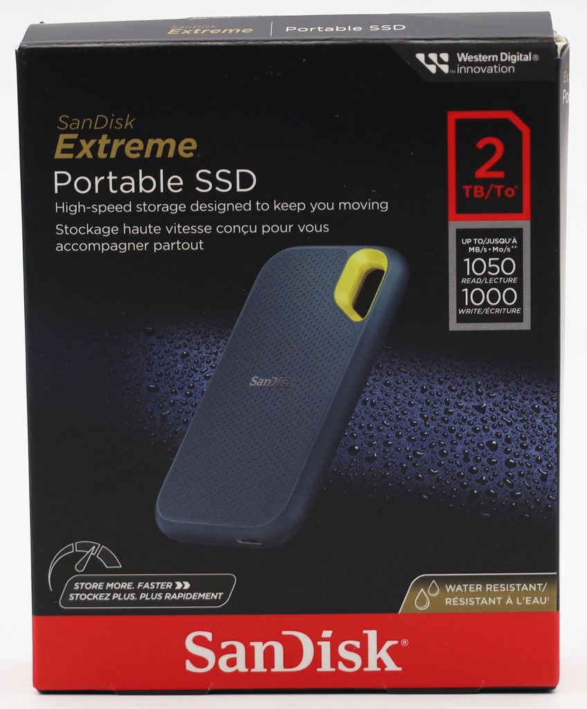 SanDisk Extreme Portable SSD 2 TB tragbare NVMe SSD Festplatte USB-C