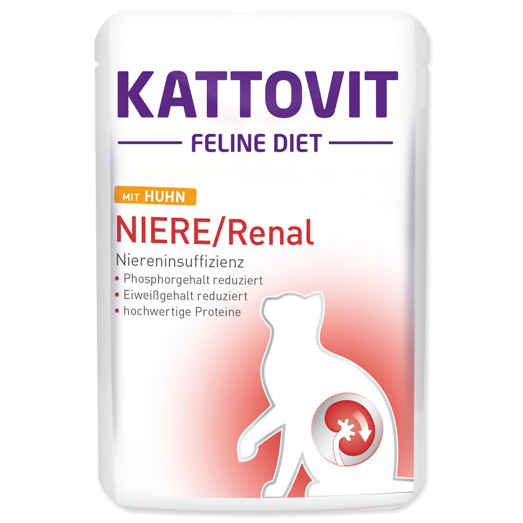Kattovit 85gx24 Feline Diet NIERE/Renal Chicken Fresh Pouch Obrázek produktu 