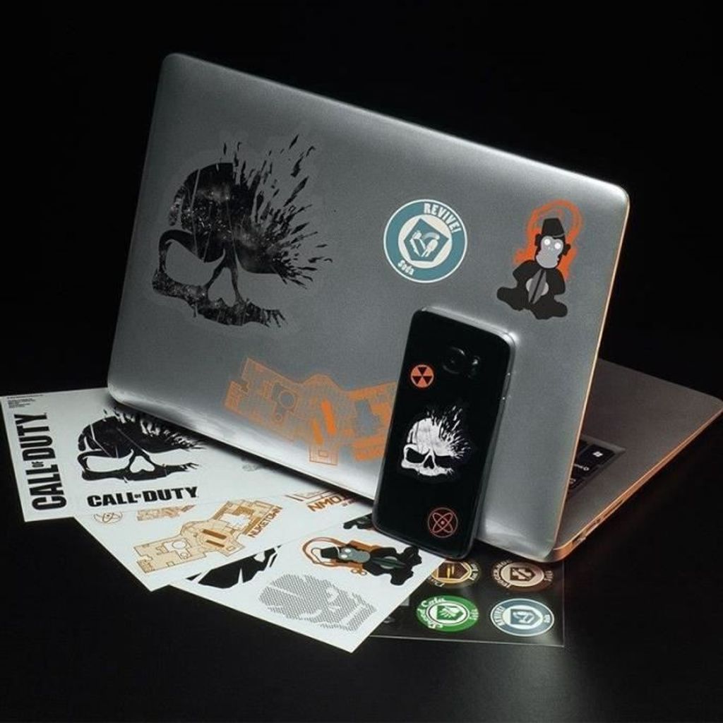 Call of Duty Gadget Aufkleber Wiederverwendbar Wasserdicht Aufkleber, Vinyl, Multi, 1 x 21 x 15 cm