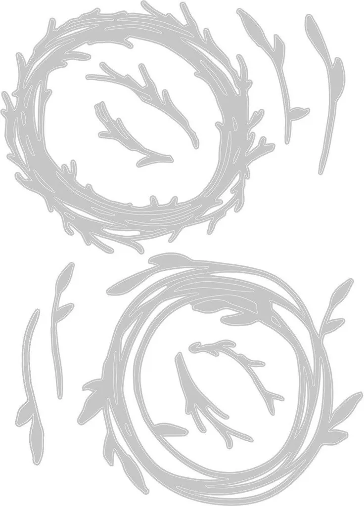 Réussissez vos découpes complexes avec le lot Thinlits Funky Wreaths 10pcs - 2