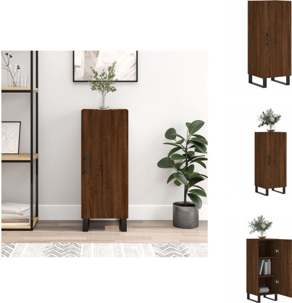 vidaXL Sideboard Braun Eichen-Optik 34,5x34x90 cm Holzwerkstoff - Sideboards