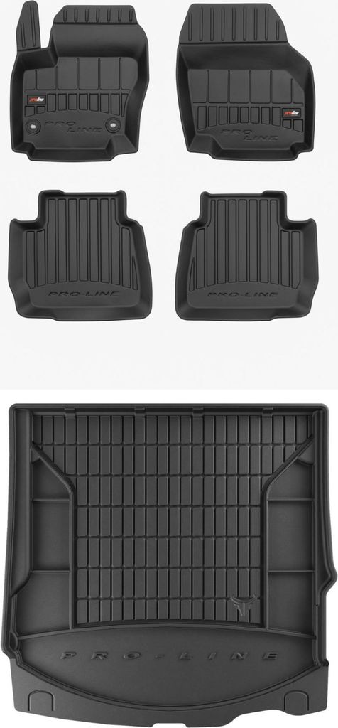 FROGUM Gummimatten Auto Fußmatten + Kofferraummatte für Ford Mondeo IV 2007-2014