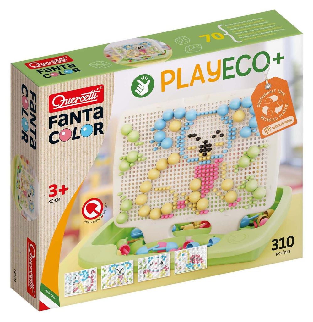 Quercetti Mosaikspielzeug Play Eco+ FantaColor 310-teilig