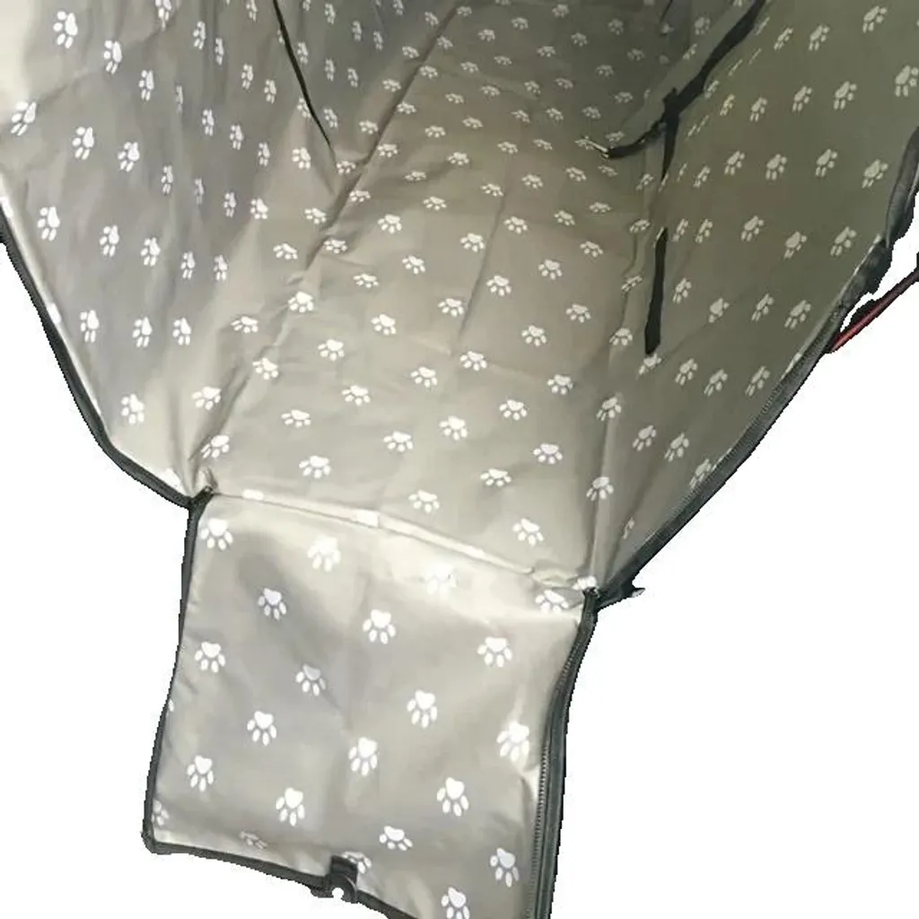 Housse voiture chien 130x150cm imperméable grise avec fixation sécurisée