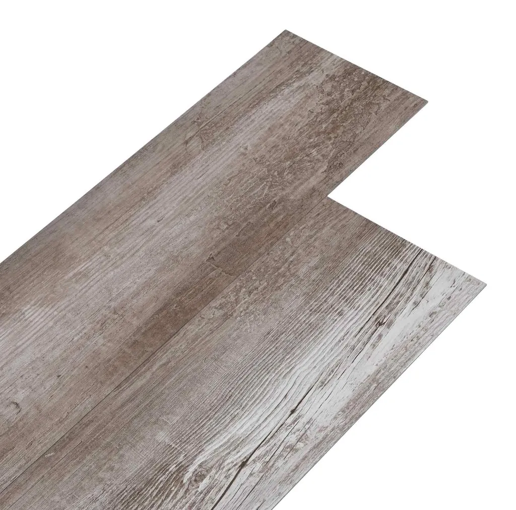 Revêtement de sol PVC aspect bois brun 5,02 m² pour rénovation intérieure