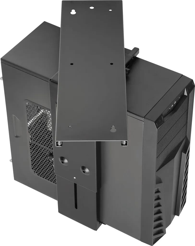 Support PC sous table anti-poussière pour protéger votre unité centrale noir
