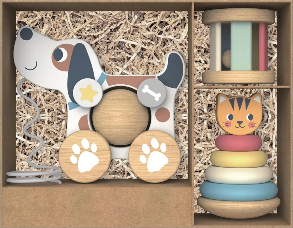 2Kids Toys Coffret cadeau 3 en 1 pour enfants avec jouets en bois