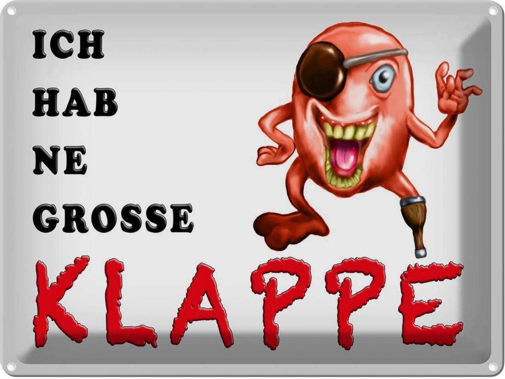 vianmo Blechschild 30x40 cm ich habe ne grosse Klappe Spruch Zitat