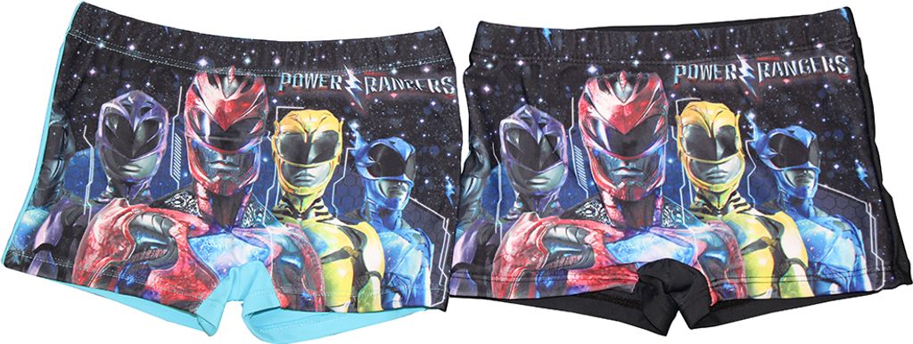 Power Rangers Badehose 2er Set Blau und Schwarz Größe 104