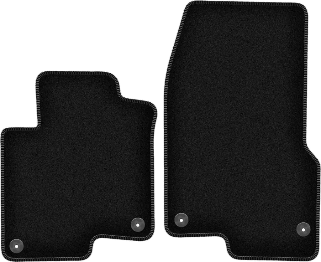 Wielganizator Tappetini anteriori in velluto per Smart ForFour I (2004-2007, hatchback) neri, set 2 pz, con fissaggi