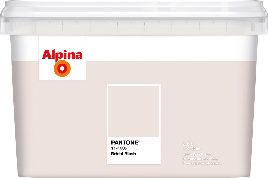 Alpina Wandfarbe Pantone matt bridal blush 2,5 L
