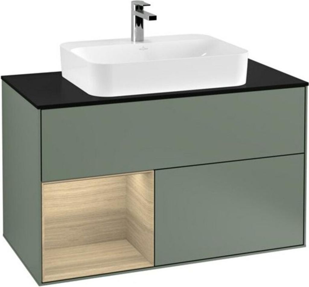 V&B Waschtischunterschrank Wandbeleuchtung Finion 100, Pl bla m, Reg li Oa ven, Oli. m Lac