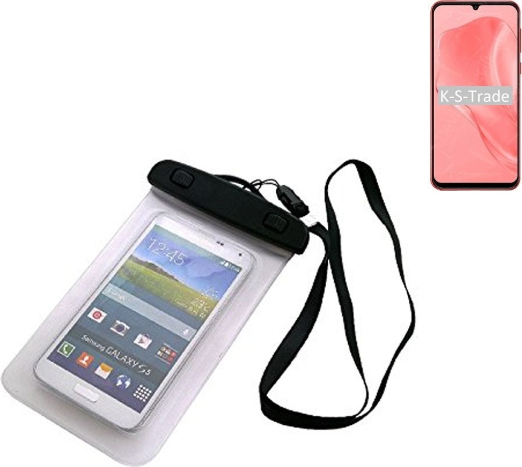 K-S-Trade Schutz Hülle Handy Hülle Kompatibel mit Ulefone Note 6P Beach Bag wasserdicht 16cm x 10cm Schutzhülle Staub Sand Flachwasser Beachbag