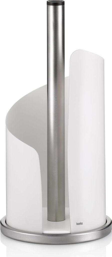 Kela Küchenrollenhalter Stella Metall weiß 33cmh 15cmØ, Produktbild 