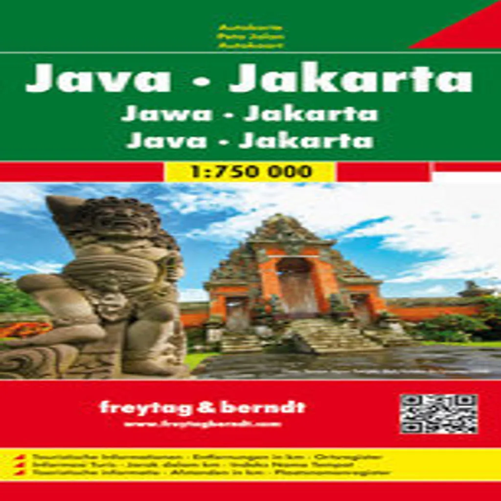 Plan de route Java Jakarta 1:750 000 AK 210 idéal pour circuit