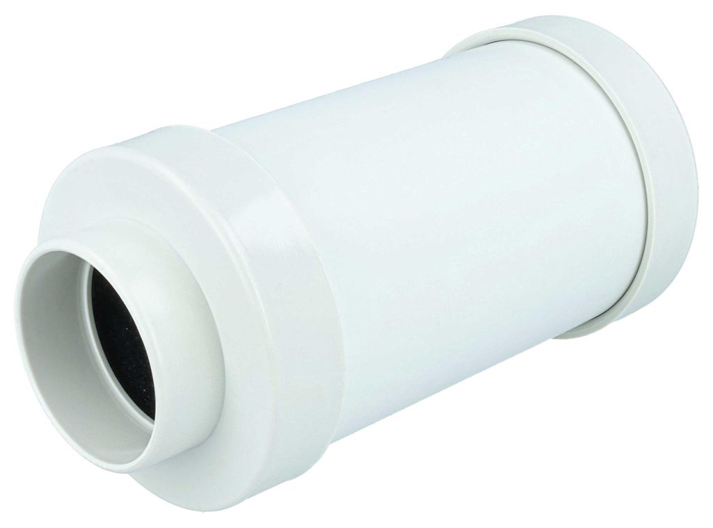 vhbw Abluftschalldämpfer für Zentral-Staubsaugeranlagen mit 50,8mm Durchmesser/ 2" Rundrohrsystem