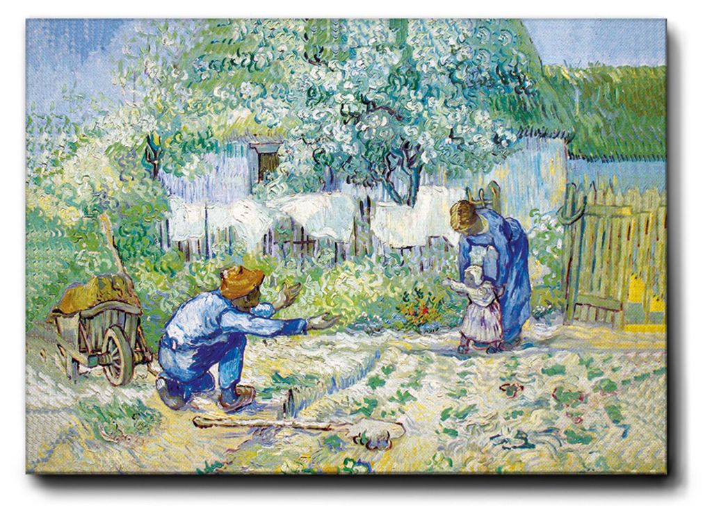 Giallobus - Erste Schritte - Vincent Van Gogh - 140L x 100B cm - Bild - Premium Loom Canvas mit hoher Dicke