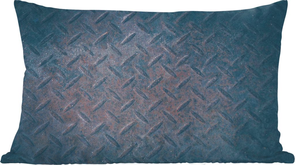 MuchoWow Zierkissen Sofakissen Wohnzimmer Dekokissen 60x40 cm Stahl - Schwarz - Rost - Kopfkissen - Polster mit Foto