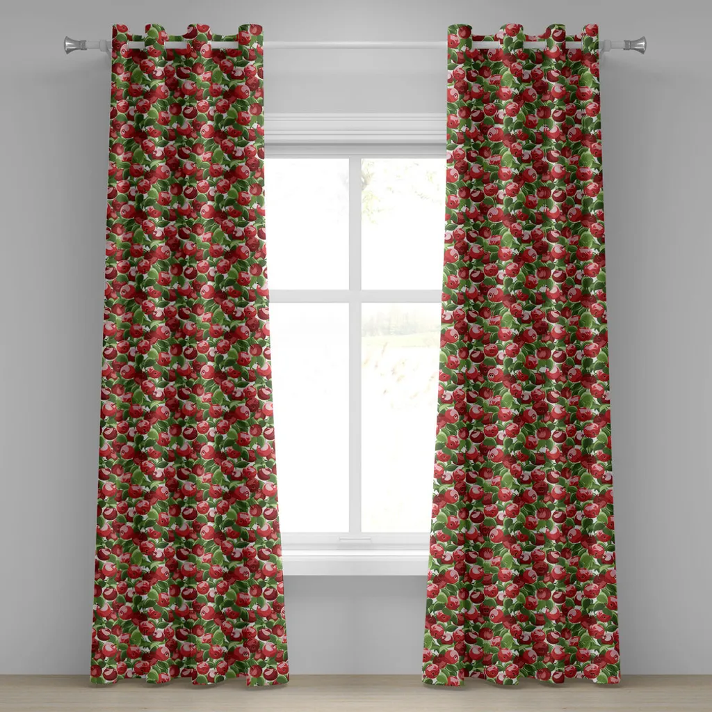 Rideaux décoratifs occultants pour vis-à-vis motif pomme 280x245 cm