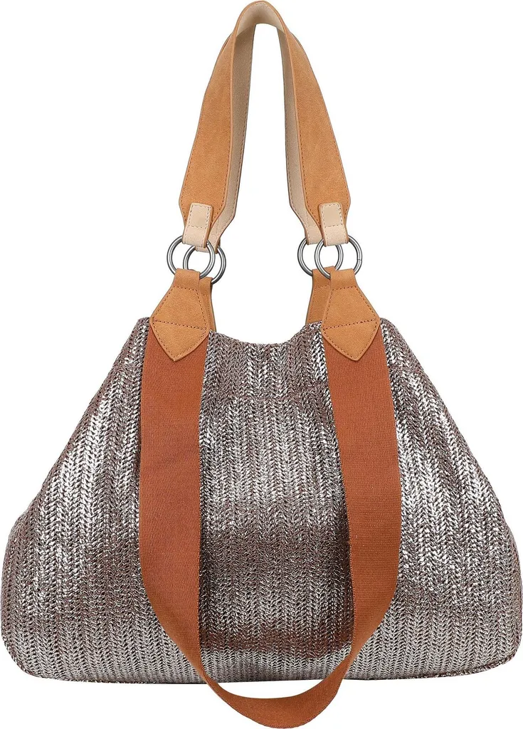 Sac cabas édition limitée effet paille tressée bronze Izzy Medium - 4