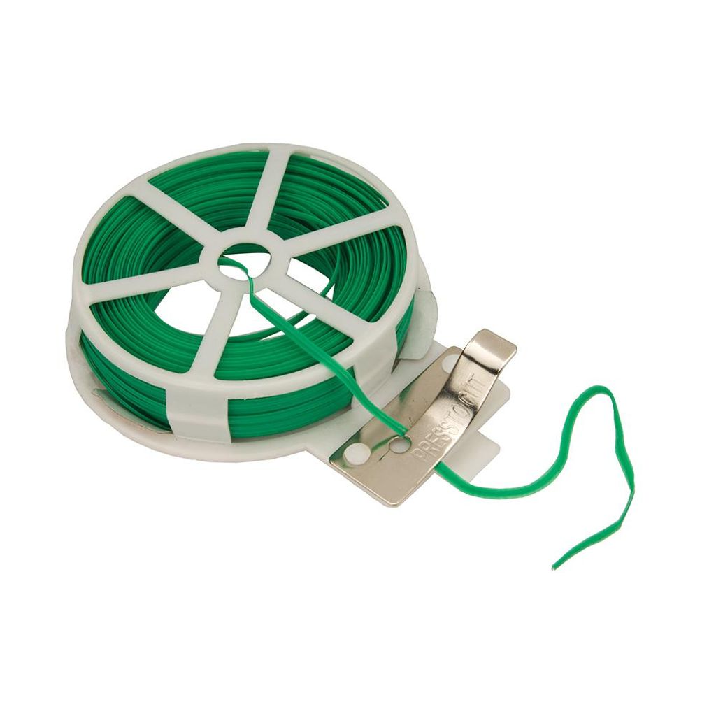 Garten Blumen Bindedraht Gartendraht 30m Rolle mit Abschneider