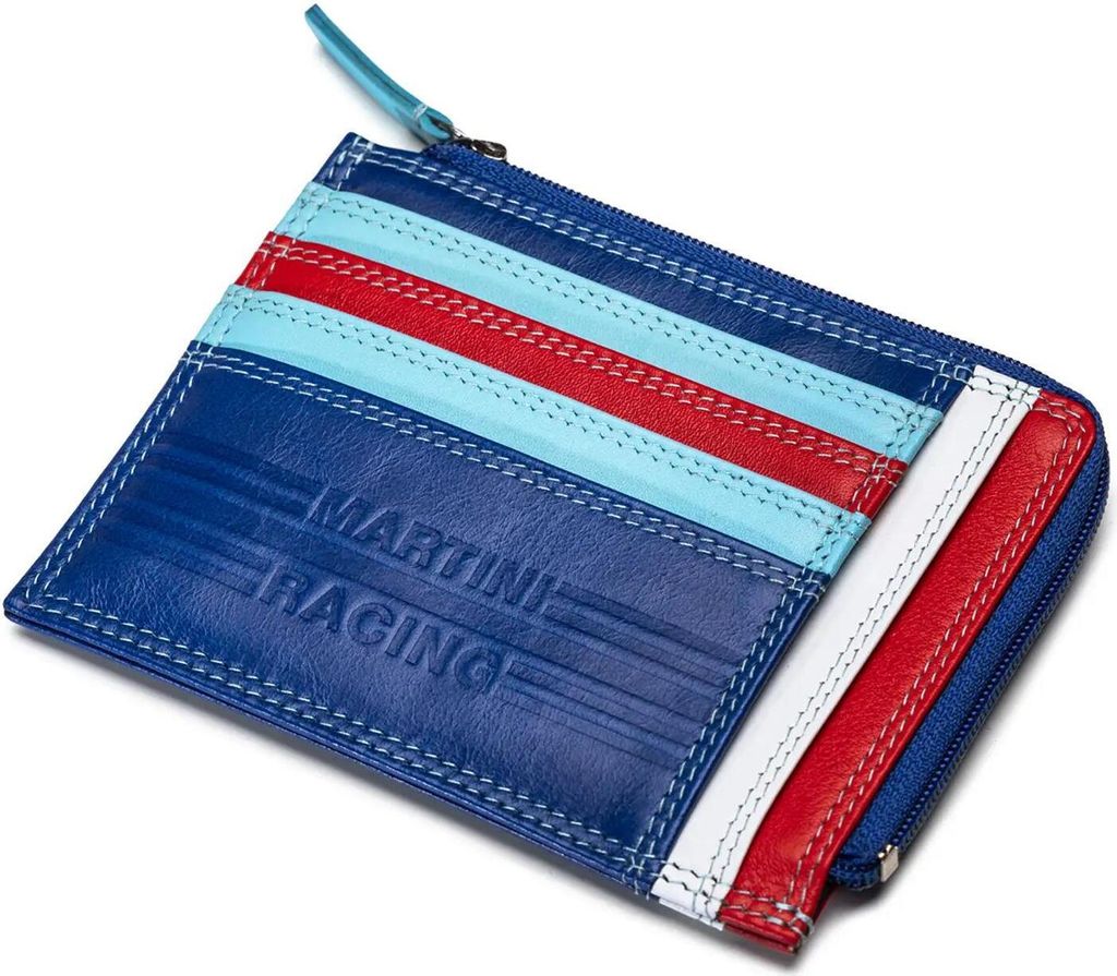 Sparco 01283BM Martini Racing Blaue Lederbrieftasche