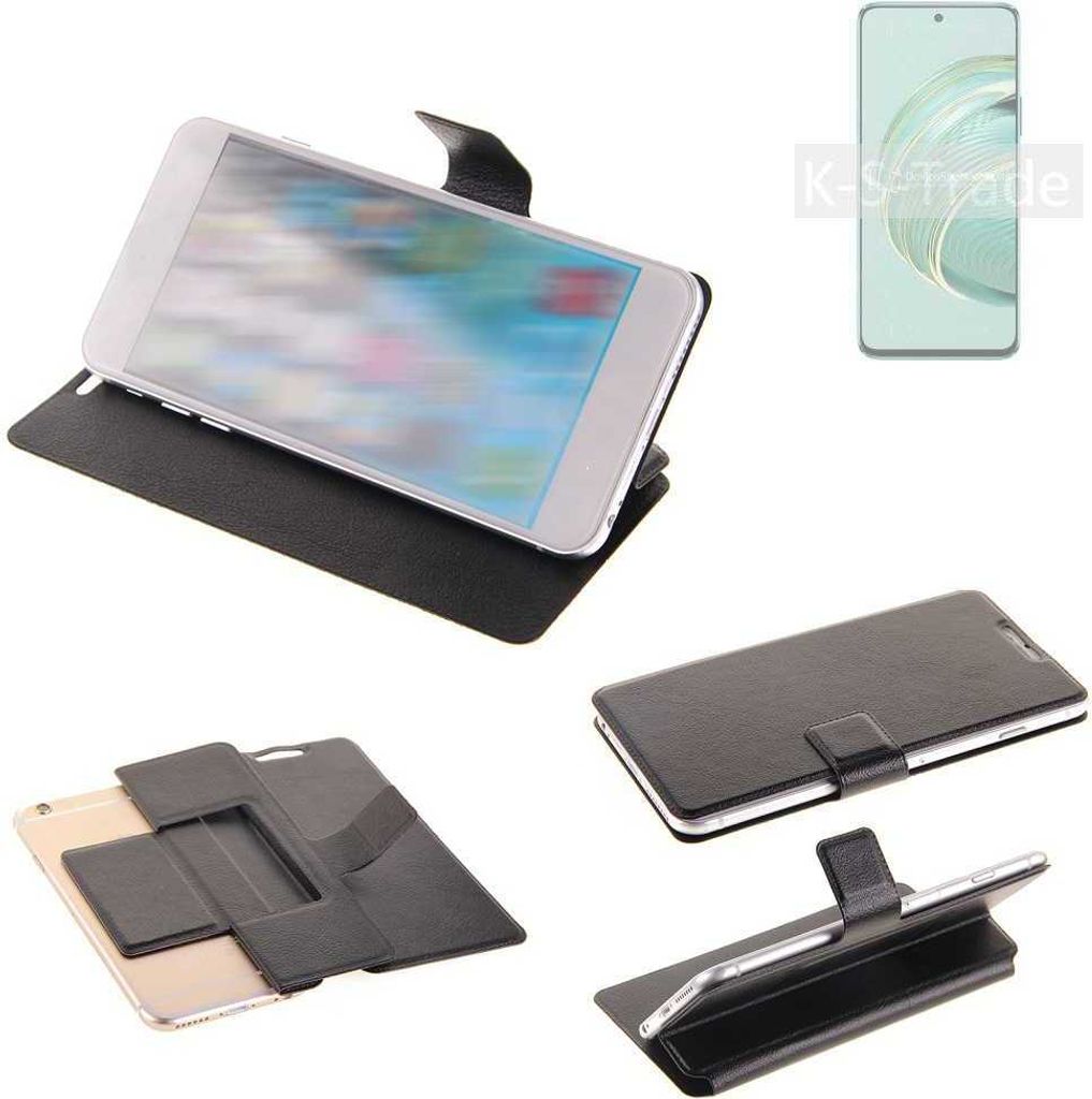 K-S-Trade Schutzhülle kompatibel mit Huawei nova 10z Schutzhülle Flip Cover Klapphülle Wallet Case Slim Handyhülle bookstyle schwarz