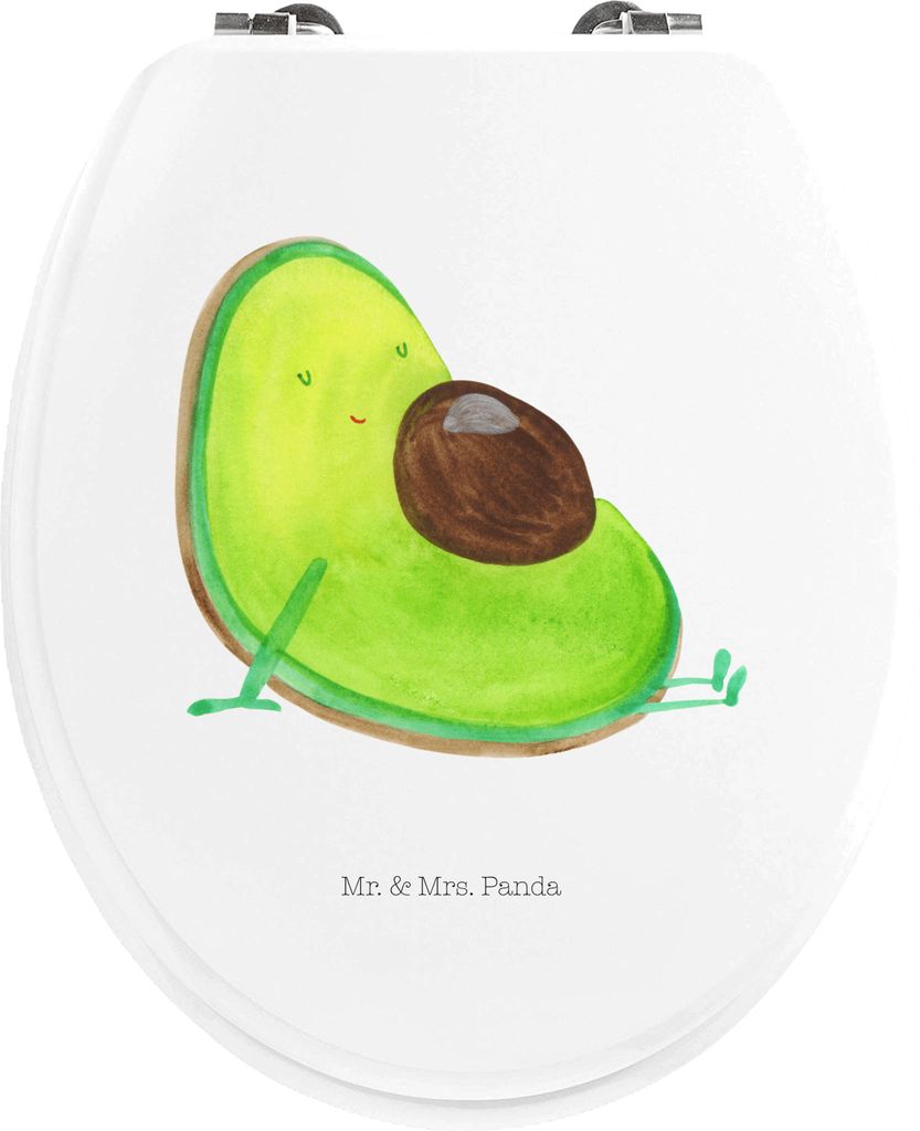 Mr. & Mrs. Panda Toilettendeckel Avocado Schwangerschaft - Weiß - Geschenk, Baby, Wunder, Schwanger, Liebe, WC Brille, klo deckel, Toilettenbrille