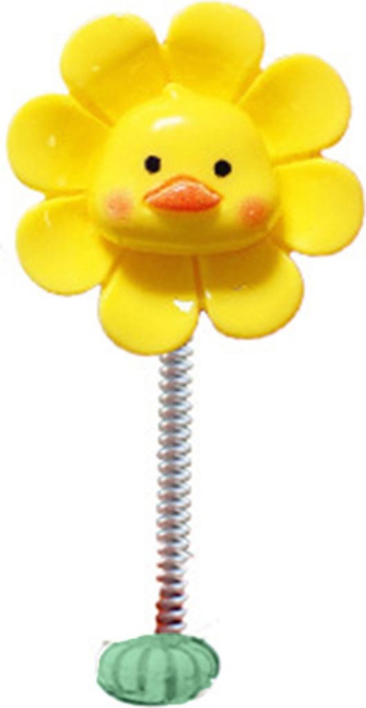 Auto-Armaturenbrett-Dekorationen, schüttelndes Cartoon-Tier-Blumenornament, Auto-Accessoire, Home-Office-Schreibtisch-Dekoration mit Feder