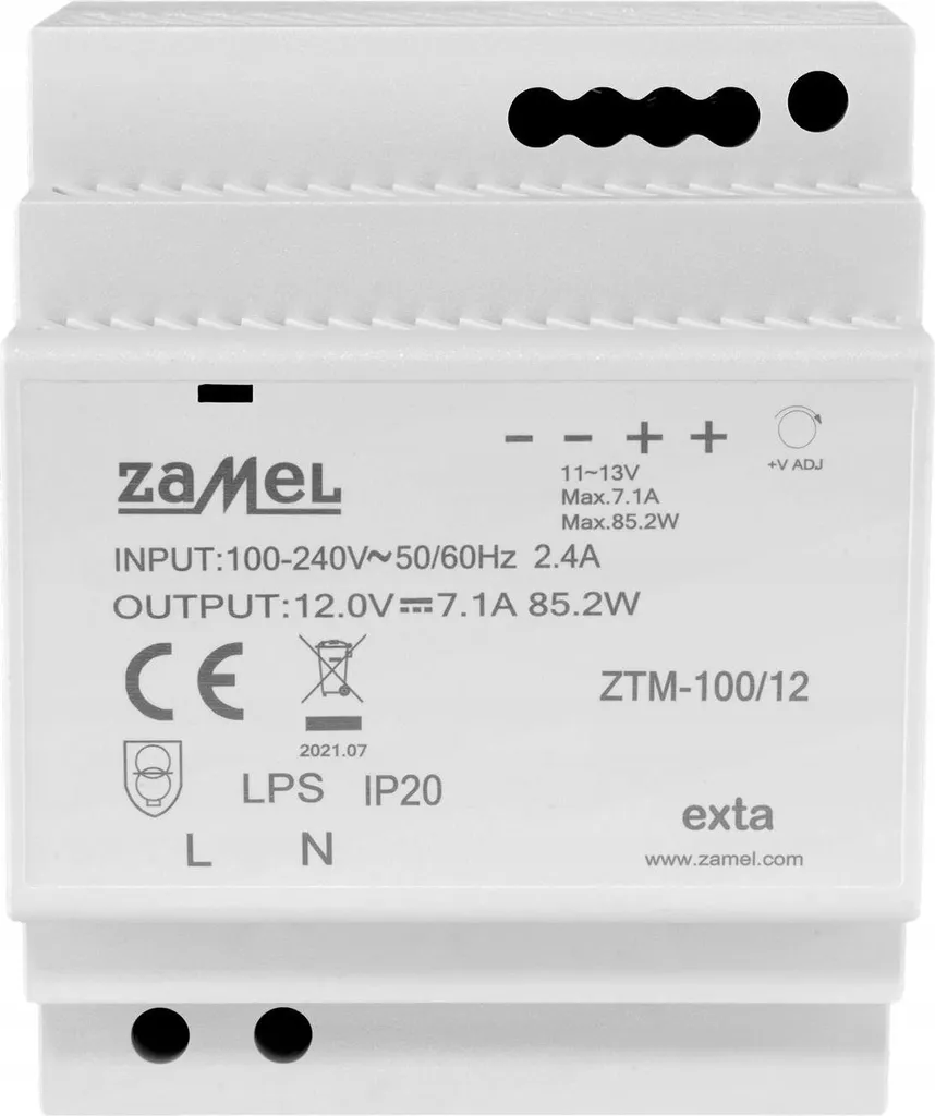 Alimentation 24V régulée 3,83A avec protection contre surcharges
