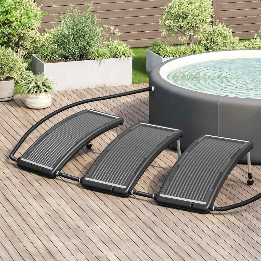vidaXL Gebogene Solar-Heizpaneele für Pool 3 Stk. 110x65 cm Produktbild 