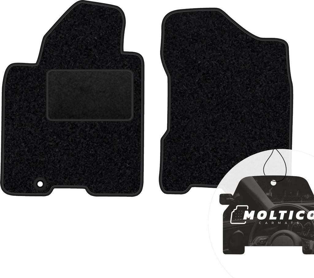 moto-MOLTICO Vorne Fußmatten Auto Velours Autoteppiche Schwarz Automatten Set 2-teilig passend für Nissan Titan I 2003-2015