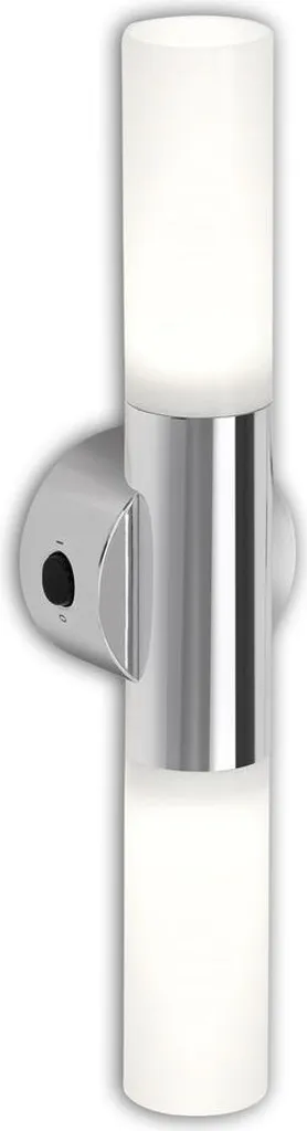 Applique salle de bain chrome brillante double douille E14 IP44